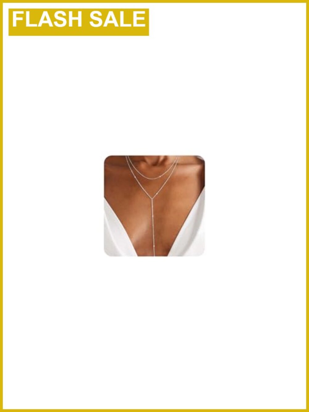 14k Gold Plated Y-Shaped Lariat Necklace Layered Drop Women Jewelry